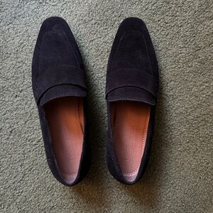 NEW ASOS Black Real Suede Leather Loafers - Size 6